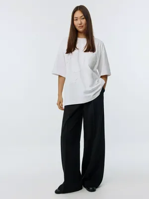 SELA Укороченные костюмные брюки, черный, арт. 42462