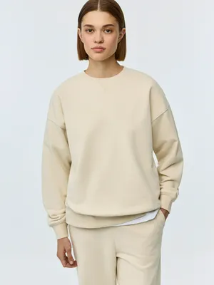 Свитшот оверсайз SELA, бежевый, арт. 42472