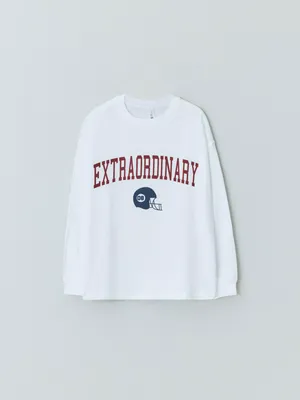 Лонгслив SELA оверсайз детский, белый, арт. 42476