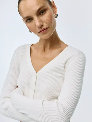 Кардиган SELA вязаный, белый, арт. 42494