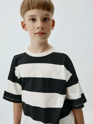 Футболка SELA в полоску детская, разноцветный, арт. 42496