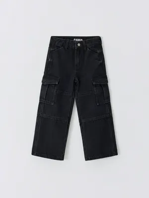 Джинсы SELA Cargo, черный, арт. 42501