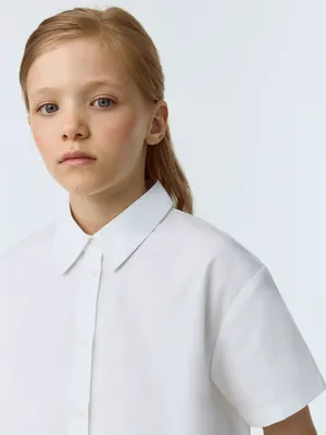 Рубашка оверсайз с короткими рукавами SELA, белый, арт. 42541