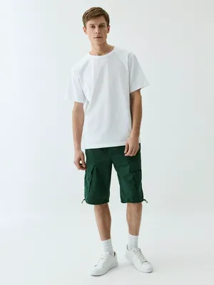 Шорты карго парашюты SELA, зеленый, арт. 42561