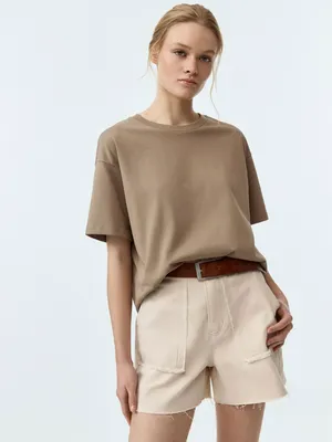 Футболка Sela KATE OVERSIZE FIT, бежевый, арт. 42562