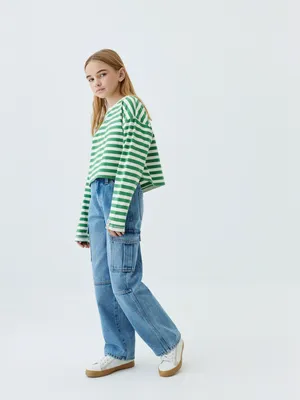 Детский лонгслив SELA в полоску, разноцветный, арт. 42564