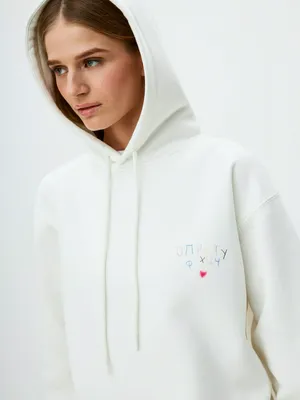 Худи оверсайз SELA Обнажённые сердца, белый, арт. 42568