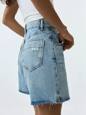 Джинсовые шорты бермуды SELA, голубой, арт. 42569