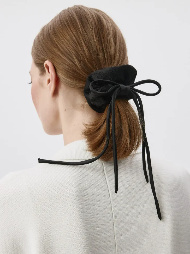 Текстильная резинка для волос с бантиком, арт. 4278