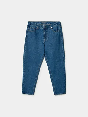 Джинсы SELA Свободные укороченные со средней посадкой, синий, арт. 42798