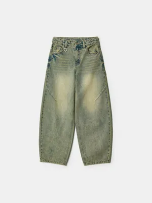 Джинсы Sela багги с винтажной стиркой для мальчиков, голубой, арт. 42804