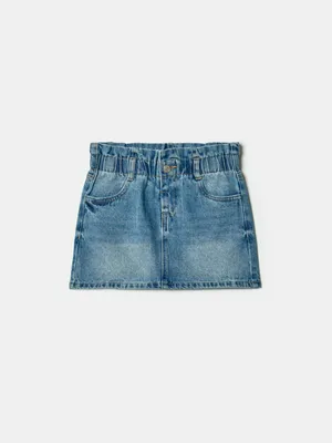 Джинсовая юбка SELA для девочек, голубой, арт. 42806