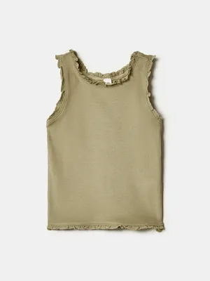 Майка Sela с оборками, хаки, арт. 42823