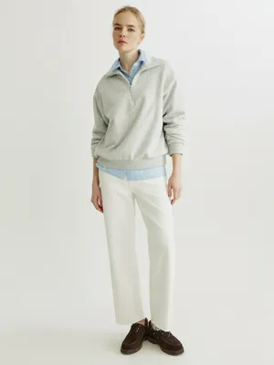 Прямые джинсы Sela с необработанным низом, белый, арт. 42840