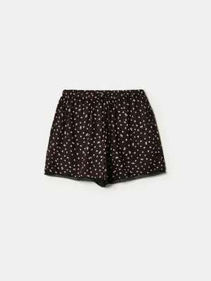 Шорты SELA для девочек из сатиновой вискозы, коричневый, арт. 42867