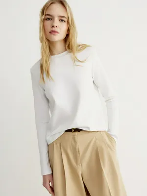 Базовый лонгслив SELA, белый, арт. 42872