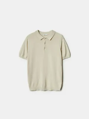 Поло SELA трикотажное с коротким рукавом, бежевый, арт. 42882