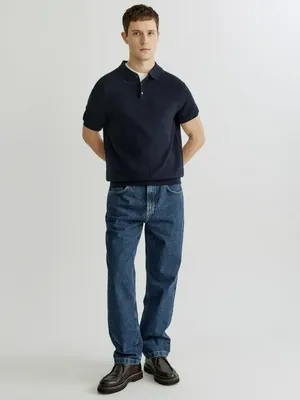 Джинсы Sela Прямые со средней посадкой, синий, арт. 42885