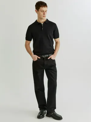 Прямые джинсы SELA со средней посадкой, черный, арт. 42900