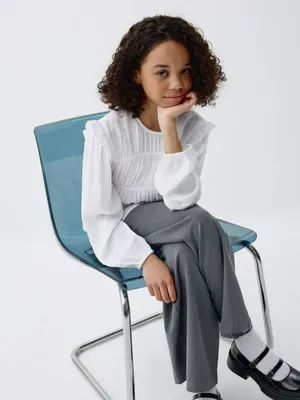 Школьная блузка из вискозы для девочек, арт. 4291