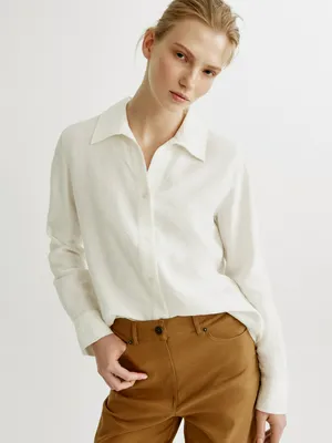 Рубашка Sela из жатой ткани, бежевый, арт. 42934