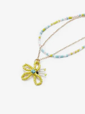 Колье Sela с подвеской-бабочкой для девочек, разноцветный, арт. 42937