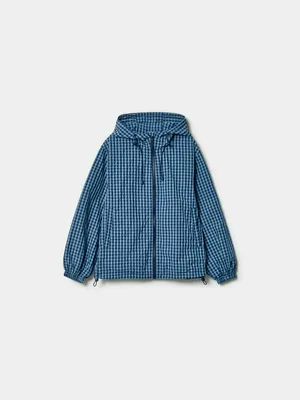 Ветровка SELA в клетку, синий, арт. 42941