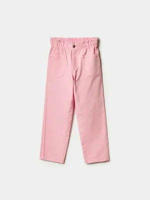 Джинсы SELA на резинке для девочек, розовый, арт. 42968