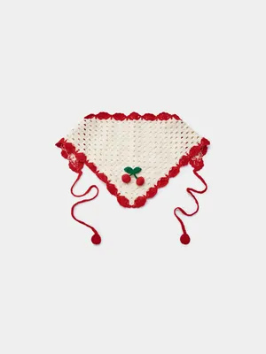 Вязаная косынка Sela, белый, арт. 42982