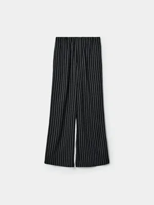 Брюки SELA широкие с высокой посадкой из вискозы, черный, арт. 43019