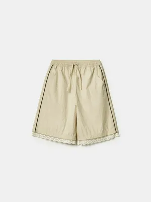 Удлиненные шорты SELA для девочек, бежевый, арт. 43032