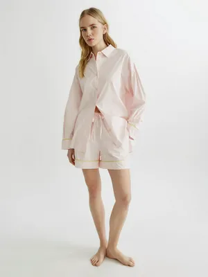 Домашние шорты Sela в полоску, розовый, арт. 43036