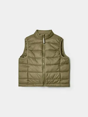 SELA Базовый стеганый жилет для мальчиков, хаки, арт. 43063