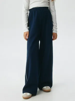 Широкие брюки с лампасами для девочек, арт. 4307