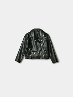 Куртка-косуха Sela для девочек, черный, арт. 43079