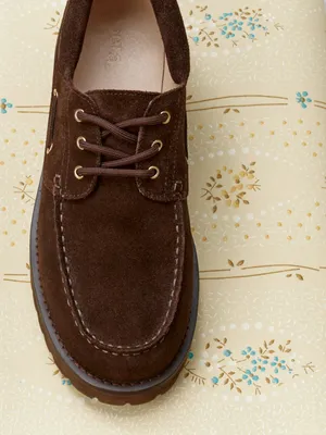 Полуботинки Sela из натуральной замши, коричневый, арт. 43192