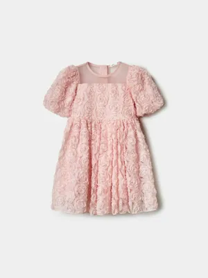 Нарядное платье Sela с объемными цветами, розовый, арт. 43200