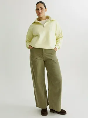 Прямые брюки Sela из тенселя и хлопка, хаки, арт. 43202