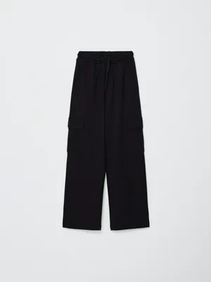 Школьные брюки карго из трикотажа для девочек, арт. 4321