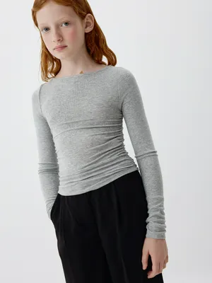 Лонгслив с драпировкой для девочек, арт. 4325