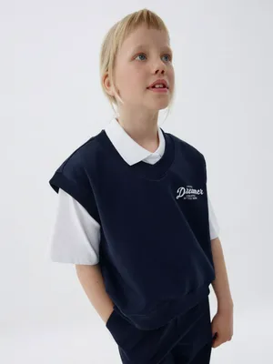 Жилет из футера для девочек, арт. 4327