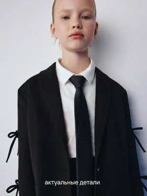 Черный жакет с бантиками для девочек, черный, арт. 4330