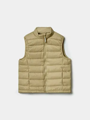Sela Базовый стеганый жилет для мальчиков, бежевый, арт. 43318