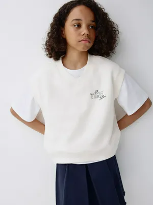 Жилет из футера для девочек, арт. 4333