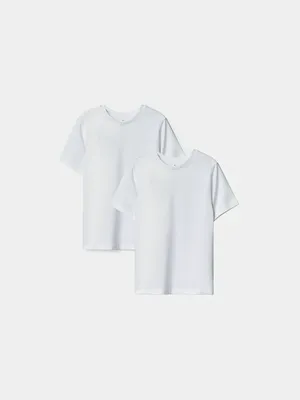 Набор из 2 базовых детских футболок SELA, белый, арт. 43336