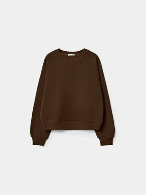 Свитшот SELA из футера, коричневый, арт. 43354