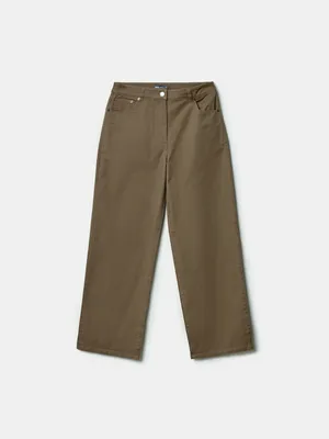 Прямые брюки SELA, хаки, арт. 43360