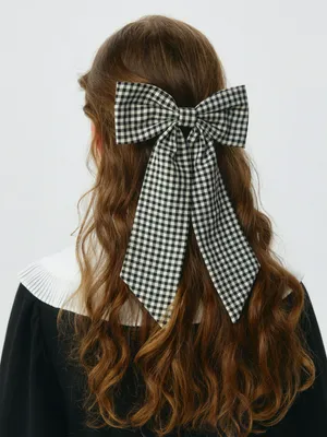 Заколка для волос с бантом для девочек, разноцветный, арт. 4337