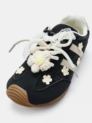 Кеды SELA с декором для девочек, черный, арт. 43393