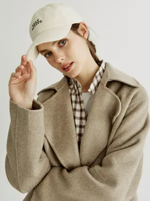 Бейсболка SELA с текстовой вышивкой, бежевый, арт. 43406